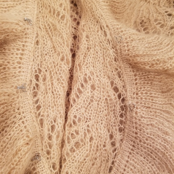 I.N.C Gold Ruffled Cardigan M - Picture 4 of 4